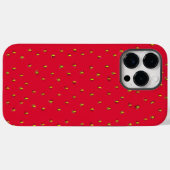面白いイチゴの背景 赤 Case-Mate iPhoneケース (裏面 (横))