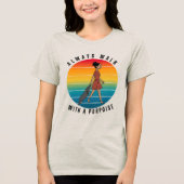 面白いイルカのスローガンTシャツ トライブレンドＴシャツ (正面)