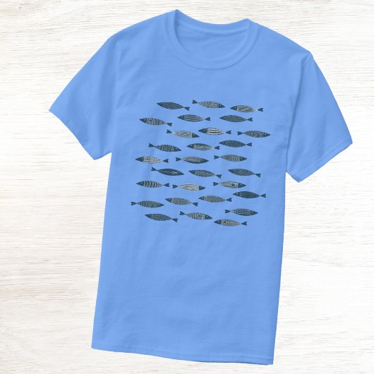面白いイワシ ネコ Tシャツ