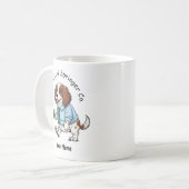 面白いイングリッシュスプリンガー ドッグ ビジネススーツ コーヒー コーヒーマグカップ (正面左)