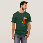 面白いインコが鳥について考える Tシャツ (正面フル)