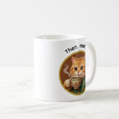 面白いウインクする招き猫コーヒーマグ テンプレート - でも コーヒーマグカップ (正面右)