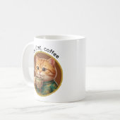 面白いウインクする招き猫コーヒーマグ テンプレート - でも コーヒーマグカップ (正面左)