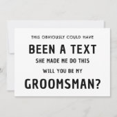 面白いウェディングパーティーの提案カード | ベストマン提案 招待状 (正面)