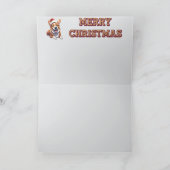 面白いウェルシュコーギーのクリスマス カード (内部)