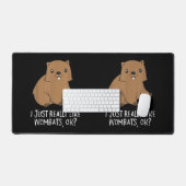 面白いウォンバットが本当に好きなだけ ウォンバットが面白いんだよ デスクマット (キーボード&マウス)