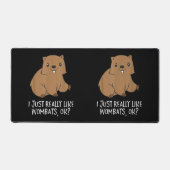 面白いウォンバットが本当に好きなだけ ウォンバットが面白いんだよ デスクマット (正面)