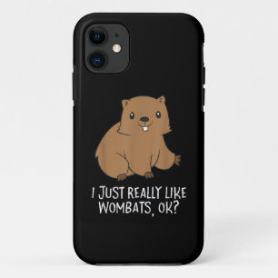 面白いウォンバット 私はただウォンバットが本当に好きです オーケー 面白い iPhone 11 ケース
