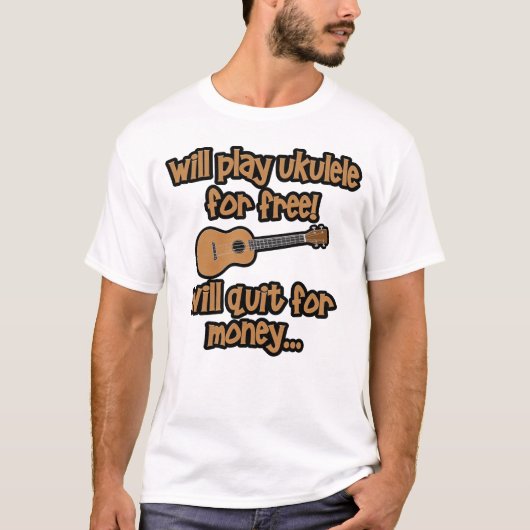 面白いウクレレ Tシャツ (正面)