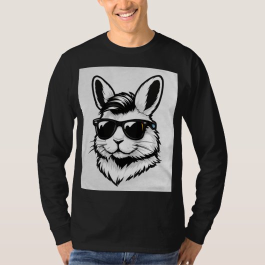 面白いウサギ Tシャツ (正面)