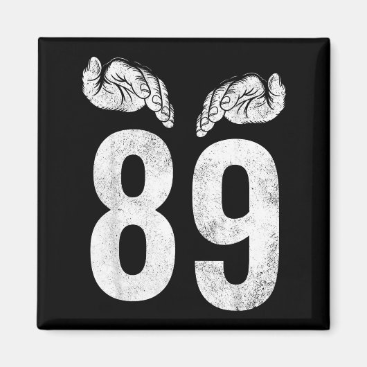 面白いエイトナイン 8 9 ミーム Gen Alpha スラング 8 9 手 マグネット (正面)