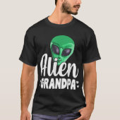 面白いエイリアンのおじいちゃんデザイン Tシャツ (正面)