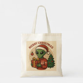 面白いエイリアンのメリークリスマス トートバッグ (裏面)