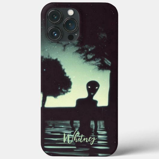 面白いエイリアンインベージョンRtero SF映画の名前 Case-Mate iPhoneケース (裏面)