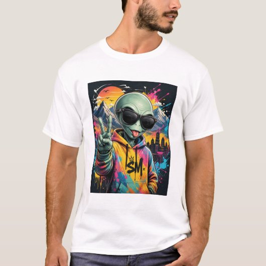 面白いエイリアン Tシャツ (正面)