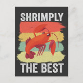 面白いエビの殻 ヤツデの釣りをシンプルに楽しむ インビテーションポストカード (正面)