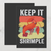 面白いエビの殻 ヤツデンな生活を楽しむ エビを釣ろう 招待状 (正面/裏面)