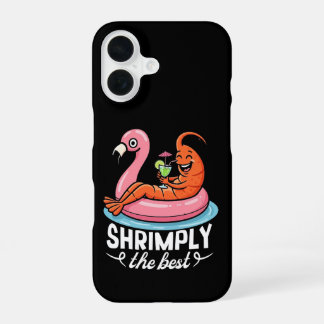 面白いエビ ビーチバケーション シーフード 夏 プール iPhone 16ケース
