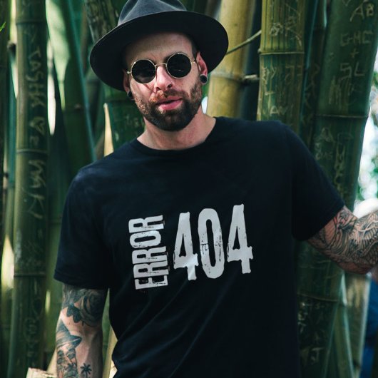 面白いエラー404ページが見つかりませんギークユーモアデザイン Tシャツ