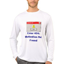 面白いエラー404 モチベーションが見つからない レトロTシャツ