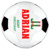 面白いエルフの足 クリスマス サッカー ボール スポーツ ギフト (回転)