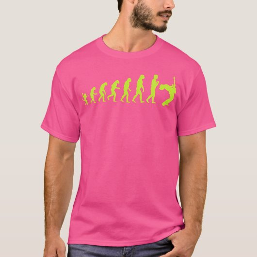 面白いエレクトリックギターの進化 Tシャツ (正面)