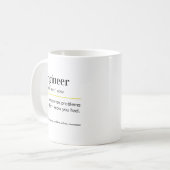 面白いエンジニアの定義ギフト コーヒーマグカップ (正面左)