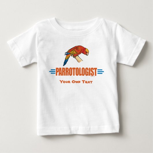 面白いオウム愛好家 ベビーTシャツ (正面)