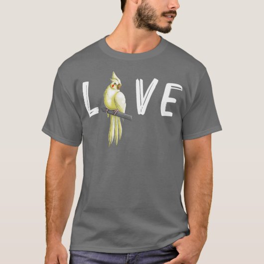 面白いオカメインコのギフト メンズ レディース 鳥 インコ Tシャツ (正面)