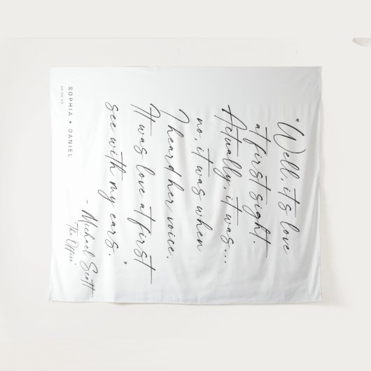 面白いオフィス名言ウェディングバックドロップバナー タペストリー (正面(横))