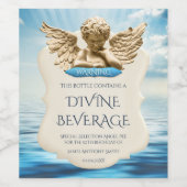 面白いオランダのユーモア天使の誕生日ワインラベル ワインラベル (シングルラベル)