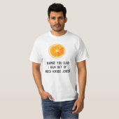 面白いオレンジのダジャレTシャツ Tシャツ (正面フル)