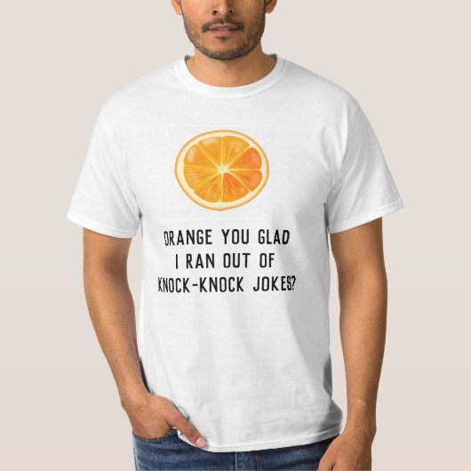 面白いオレンジのダジャレTシャツ Tシャツ (正面)