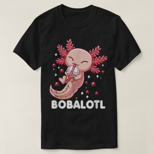 面白いオロトル ボバトル ボバティー バブルミルク かわいい Tシャツ (デザイン正面)