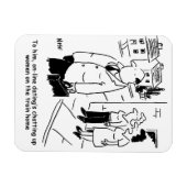 面白いオンライン出会い系漫画が載った マグネット (横)