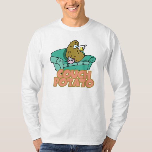 面白いカウチポテト Tシャツ (正面)
