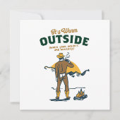 面白いカウボーイがワインを飲む 招待状 (正面)