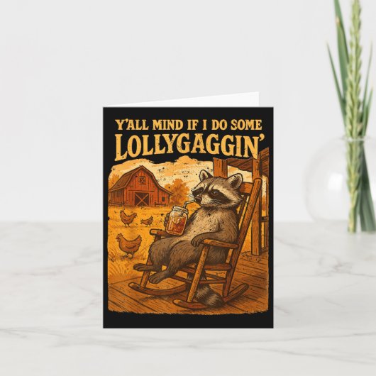 面白いカウボーイのラッコさん、ちょっとのんびりしてもいいかい？ カード (正面)