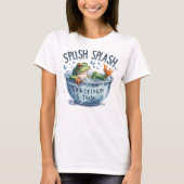 面白いカエルグラフィックTシャツ Tシャツ (正面)