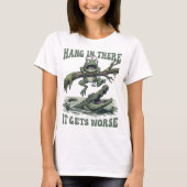 面白いカエル看護師のミーム がんばれRN Tシャツ (正面)