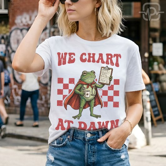 面白いカエル看護師の朝はカルテから RN ユーモア Tシャツ