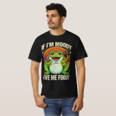 面白いカエル 私が気分が悪いなら食べ物をくれ レトロ Tシャツ (正面フル)