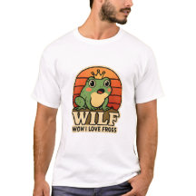 面白いカエルTシャツ – WILF Wow I Love Frogs レトロF