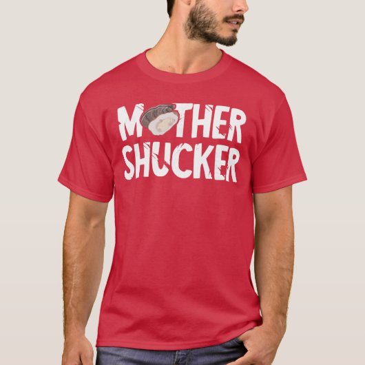 面白いカキマザーシャッカー カキ剥きママ セ Tシャツ (正面)