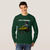 面白いカスタマイズスノーモービルスケルトンライダー Tシャツ (正面フル)