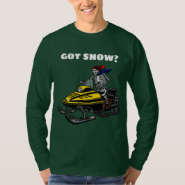 面白いカスタマイズスノーモービルスケルトンライダー Tシャツ