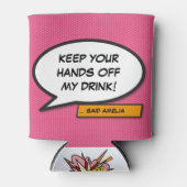 面白いカスタマイズスピーチバブル クールピンク 缶クーラー (正面)