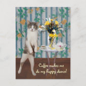 面白いカスタマイズ可能なコーヒー猫/子猫 ポストカード (正面)