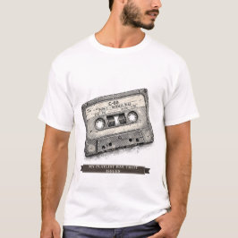 面白いカセットテープ "マイ・プレイリストは信用できない" Tシャツ