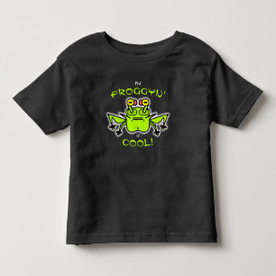 面白いカッコいいカエル モットー カートゥーンキャラクター トドラーTシャツ